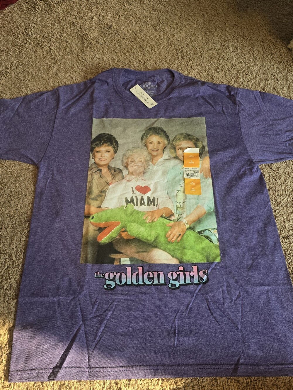 NWT ABC Studios The Golden Girls Purple Graphic T-Shirt Men's Medium